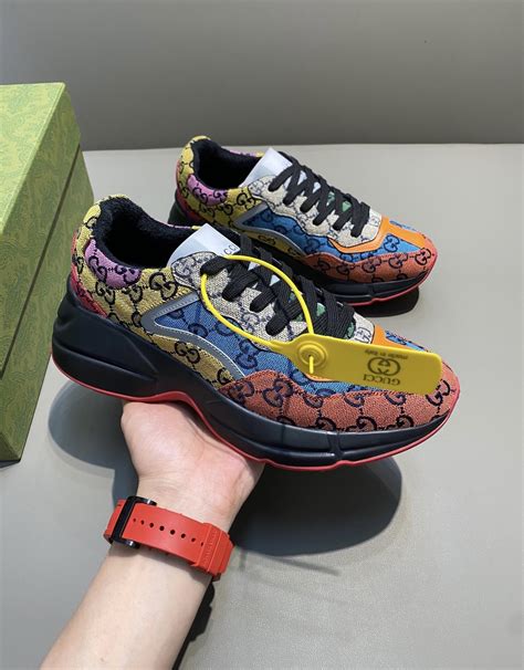 gucci rhyton multicolor sneakers men's|Gucci rhyton sneakers outfit men's.